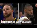 LeBron James SPOILS Stephen Curry&#39;s supposed dagger in 2OT 😱 Lakers win 😤 | NBA on ESPN