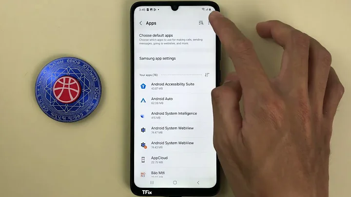 Reset app preferences on Samsung A05 Android 14