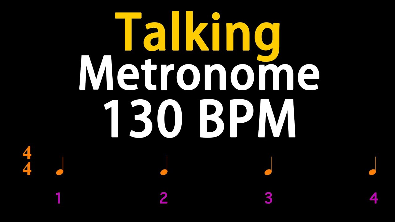 130BPM Talking Metronome (Quarter Note) 人聲節拍器 YouTube