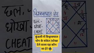 🔥 कौन सा ग्रह देता है धोखा? | विश्वासघात योग | Vishwasghat Yog in Jyotish 🔥 #viral #shorts #trending