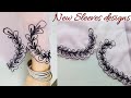 Trendy Organza Sleeves designs full pattern 🔥Cutwork and Fancy Embroidery designs by Sewing machine