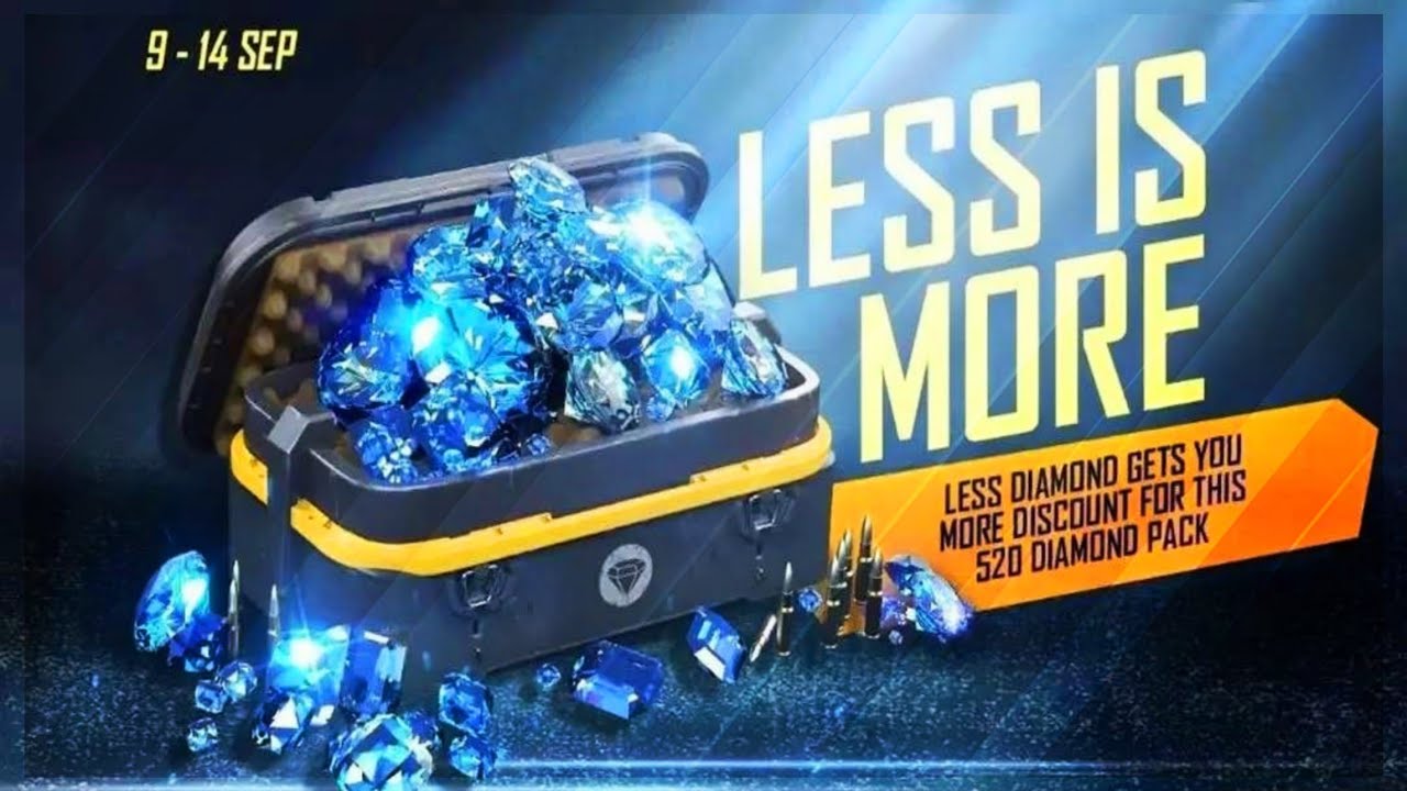NEW LESS IS MORE TOP UP EVENT FREE FIRE ll LESS THEN DIAMOND MORE THEN DISCOUNT ll DIVIDED GAMERS
