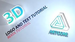 How To Create A  3D Logo And Text Maya Tutorial Part 3