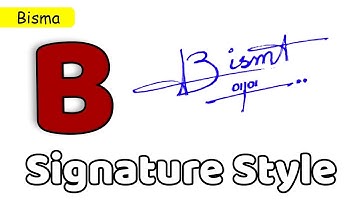 ✅ Bisma Name Signature Style | B Signature Style | Signature Style of My Name Bisma