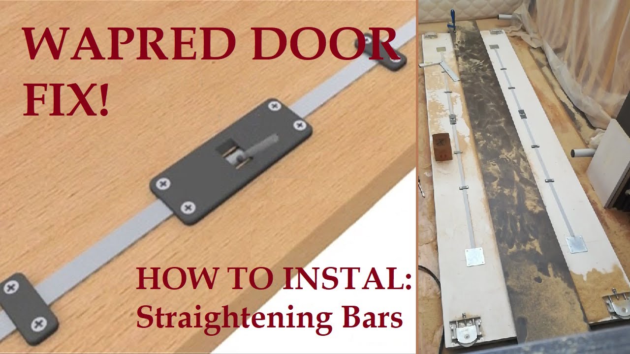 Installing concealed door straightener