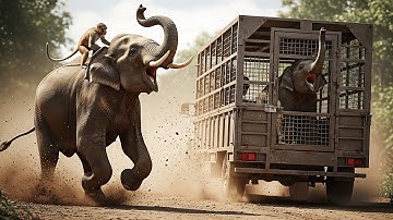The Brave Monkey Saved the Baby Elephant and Taught Poachers a Lesson | Emotional Story