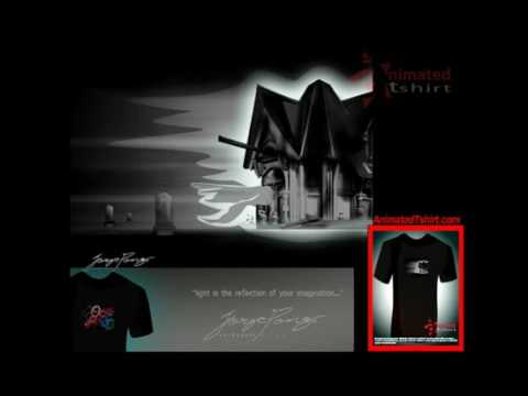 Halloween: Graveyard / Animated T-shirt / animation with EL lighting technology by Jorge Pong®