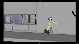 Full Biped Character Walk to Stop - Animschool - Class 2 - Assignment 2
