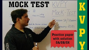 KVPY|MOCK TEST|New Updates Of KVPY| 5 practice sample paper link|Link For login Mock test of KVPY|