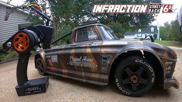 RadioLink RC4GS V2 review with the ARRMA Infraction! "TIRE SHREDDING BEAST!