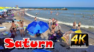 Valuri mari pe plaja din Saturn - Saturn beach with big waves, Romania - 4K - travel video calatorie