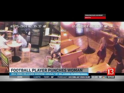 Football player punches woman