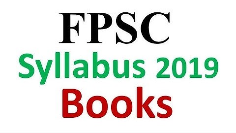 Syllabus for FPSC 2019 Jobs || Patrol Officer | Research Officer | Inspector Customs/ Intelligence