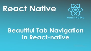 React Native | how to create simple beautiful tab bar navigation ?