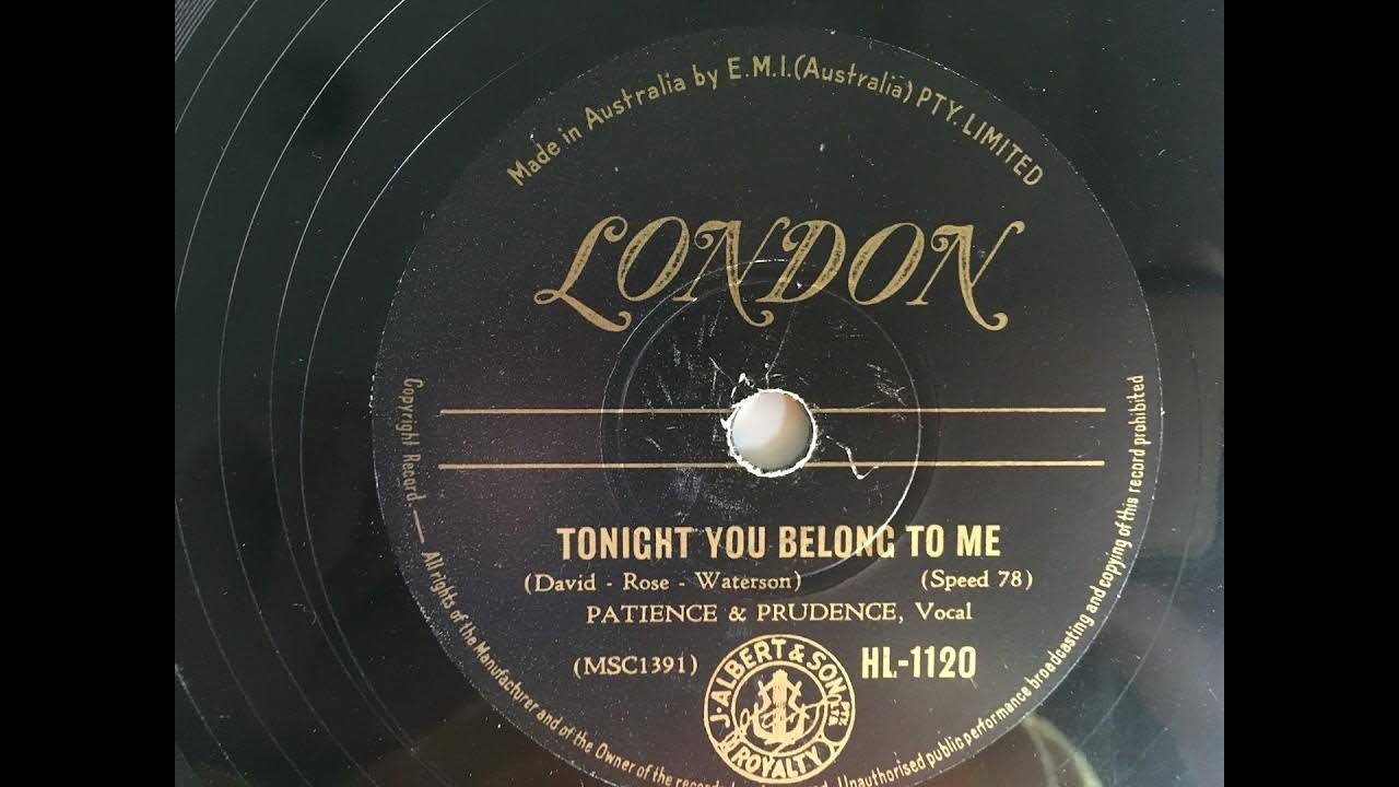 Tonight You Belong To Me Patience & Prudence (1956) YouTube Tonight You Belong To Me Patience & Prudence (1956) YouTube