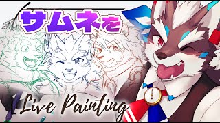 【お絵かき】クリスマス用のイラストサムネ描かせてね【Vtuber/逢魔牙ワルト】