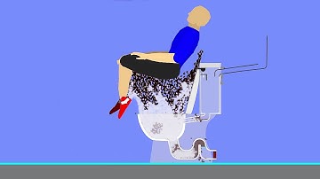 【Take 2】Result of putting cola and mentos in the toilet bowl | Algodoo