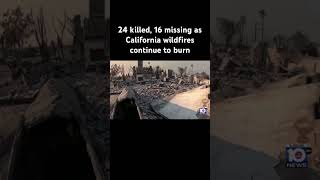 24 killed, 16 missing as California wildfires continue to burn #california #wildfire