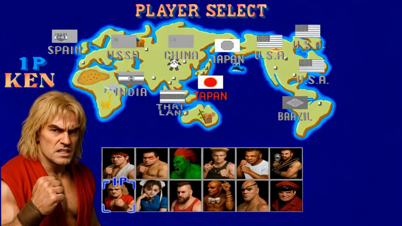 KEN Longplay: Street Fighter 2 Champion Edition ( Hardest ) - 4K 60 FPS