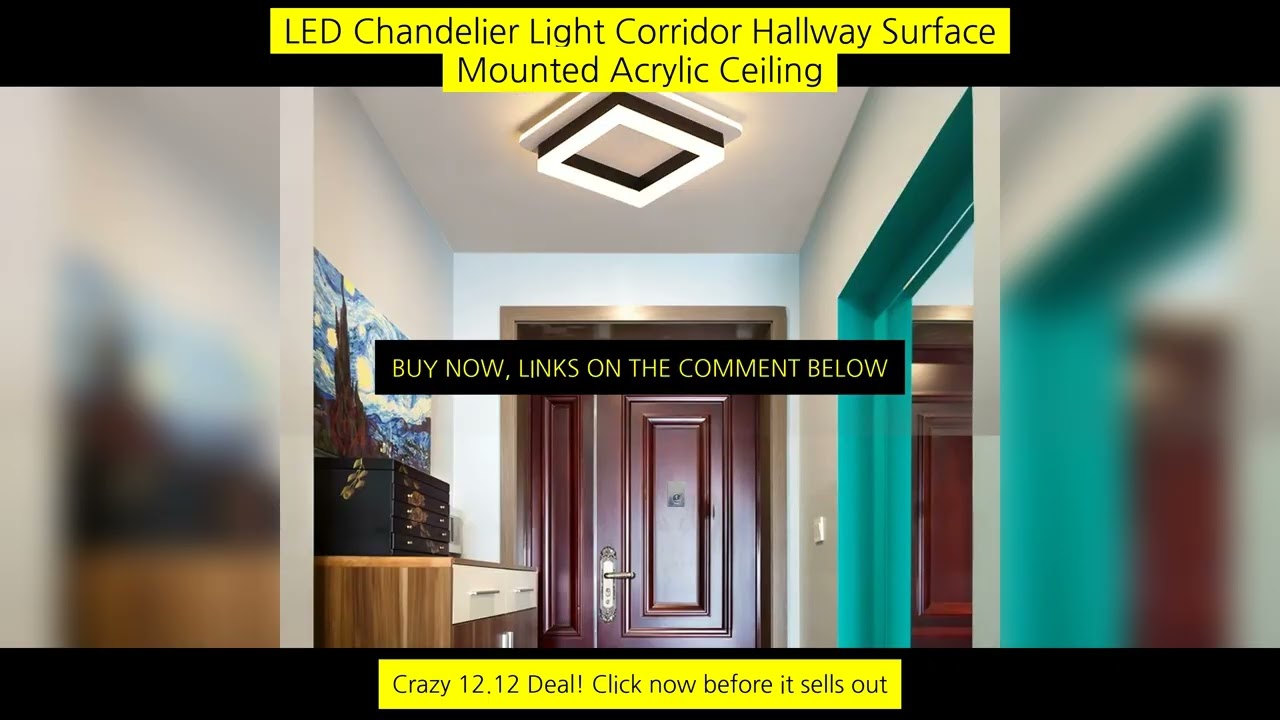 Led Chandelier Light Corridor Hallway Surface Mounted Acrylic Ceiling