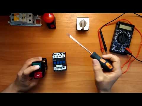 магнитный пускатель контактор. схема. элементы. magnetic starter contactor. scheme. elements.