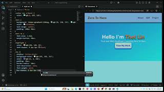 Responsive Personal  Website (HTML & CSS Grid Layout) ၊ Day 9