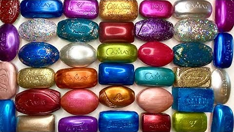 ASMR 38 Glossy Glam Hard SOAP CUTTING- ASMR Relaxing tingles