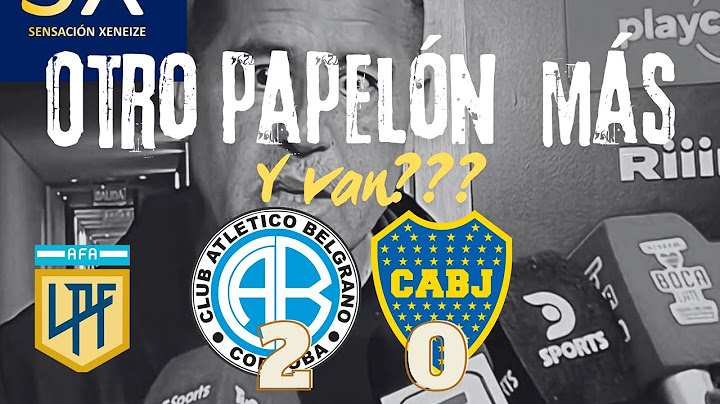 BELGRANO 2 BOCA 0 / "Otro papelón más"/ RENUNCIO MARTINEZ Y RIQUELME BUSCA DT.
