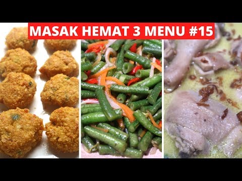 Variasi Masakan MASAK HEMAT 3 MENU PART 15 - Resep Tahu Katsu,Opor Ayam Dan Tumis Kacang Panjang Yang Nikmat