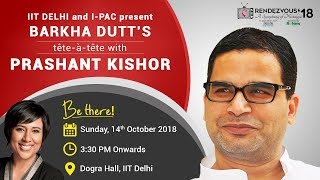 Prashant Kishor interview with Barkha Dutt at IIT Delhi