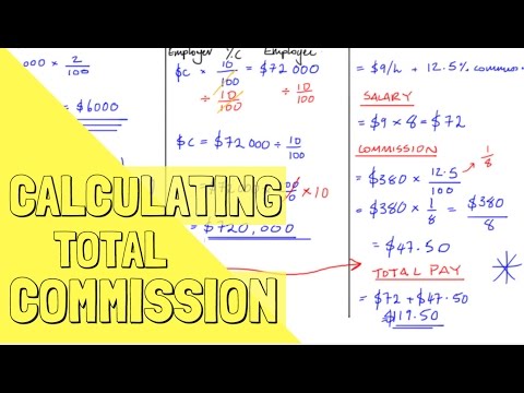 ریاضیات: نحوه محاسبه کمیسیون (نمونه)