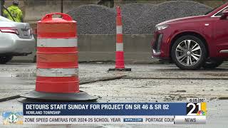 Detour changes coming to Howland's 'Diverging Diamond' construction project
