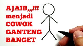 WOW Ajaib, cara menggambar cowok ganteng dari gambar anak TK