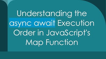 Understanding the async await Execution Order in JavaScript