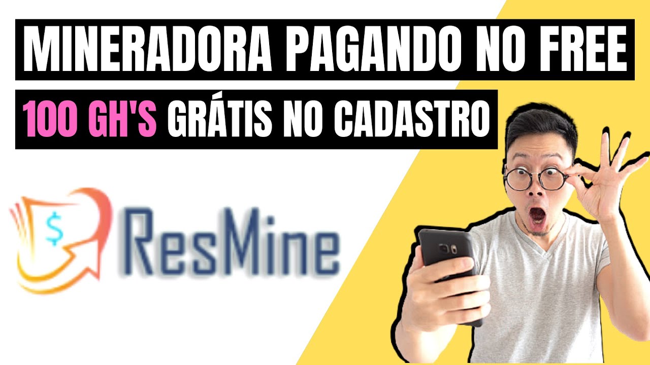 MINERADORA RESMINE PAGANDO NO FREE - 100 GH'S GRÁTIS NO CADASTRO 🥳️🤑