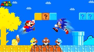 When Everything Mario vs Sonic Touch Turns To Gold and Diamond | Game Animation