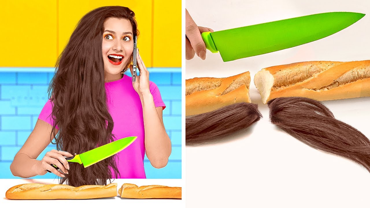 SHORT HAIR VS LONG HAIR PROBLEMS! Funny Struggles For 24 Hours Girls Can Relate by 123 GO! Challenge