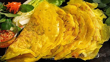Bánh Xèo – Phát hiện nguyên liệu và kĩ thuật đổ giúp bánh giòn rất lâu, hoàn toàn không bị ngấm dầu