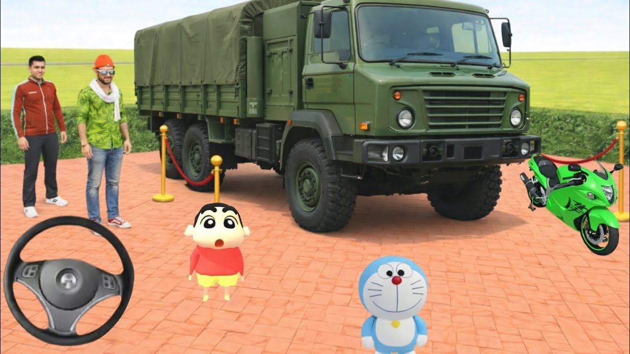 Franklin buy big army truck 