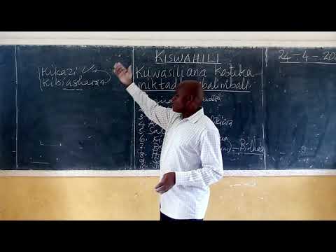 Kiswahili STD 5 - Kauli za utendaji