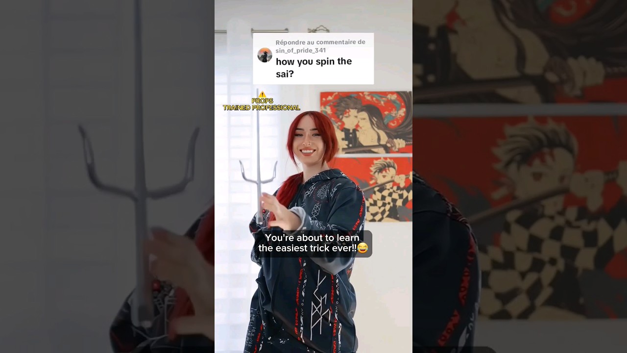 Sai Tutorial 🥷⚠️ Be Careful!⚠️ #martialarts #tutorial #tricks #elektra #mileena #ninjaturtles