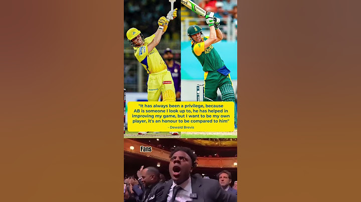 dewald Brevis statement on comparing with AB de villiers