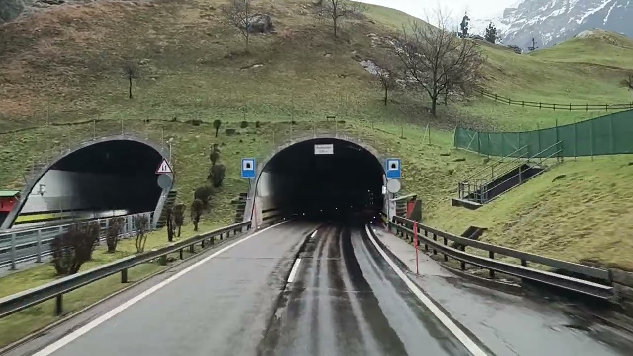 Road A2(E35), Saint-Gotthard Automobile Tunnel, Switzerland, continue, 10:34 am, 23.12.2022 (Part3)