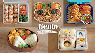 Kids Lunch Box Recipes For a Week | 5 Super Easy and Cute School Bento Ideas | Silent Cooking Vlog