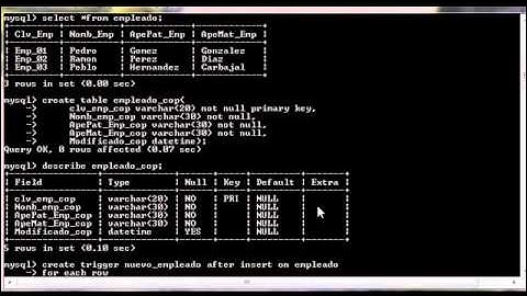 COMO HACER UN TRIGGER EN MYSQL