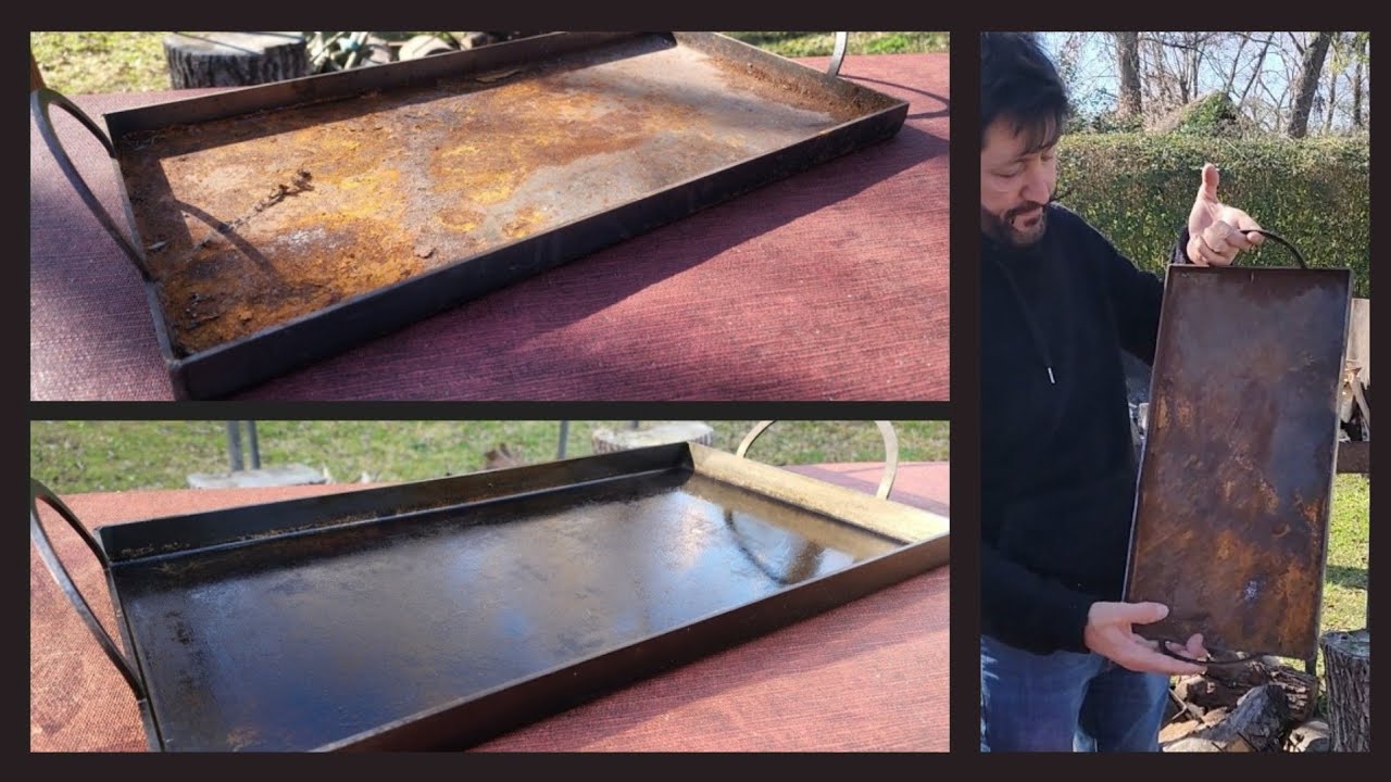 Restauración y Curado de una Plancha de Hierro | A Todo Fuego