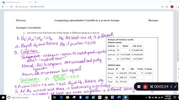 ANOVA Multiple Comparison Explanation