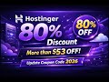 Hostinger Coupon Code Today 80% discount – Save Up to $53 Discount  Updated 2026