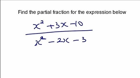 Find the partial fraction of x²+3x-10/(x²-2x-3)