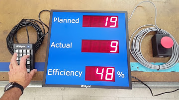 DC-25C-2-EFF-KEY-PACE-RP-Pace of Production Counter-Timer w/wired "Actual" palm switch